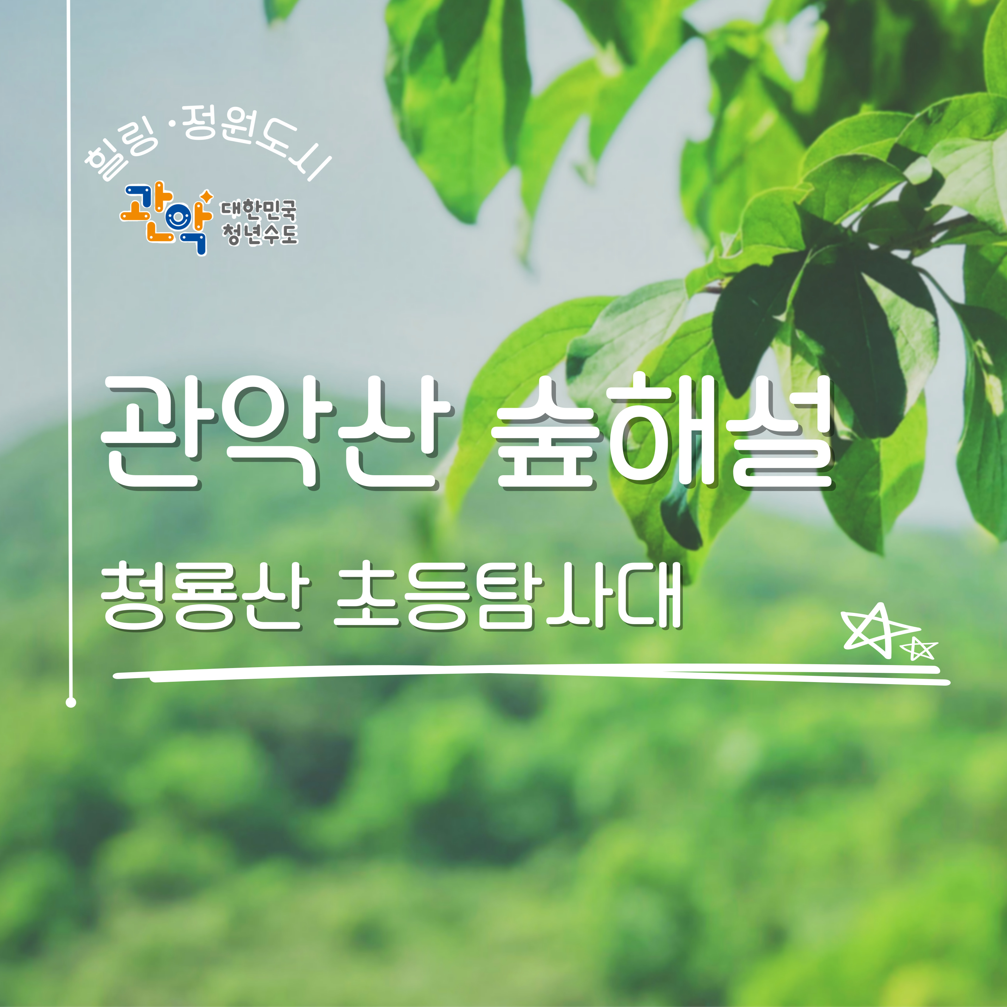 (관악구 관악산 숲해설 11월)(토, 일 오전, 초등생 포함 가족) 청룡산 초등탐사대