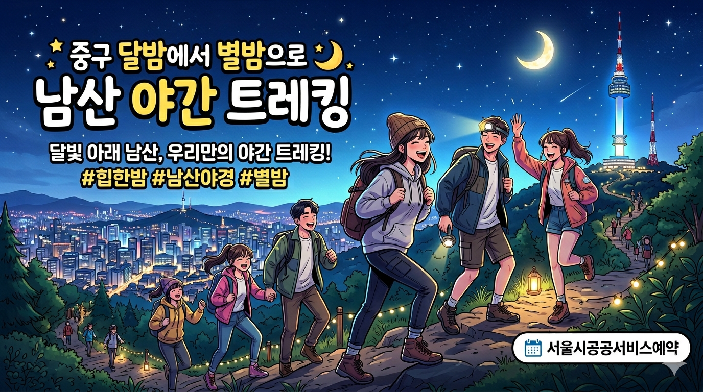 중구 수요일 달밤에서 별밤으로 남산 야간 트레킹