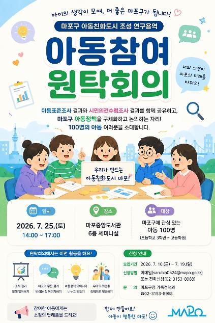 124마포구 아동친화도시 '아동참여 원탁회의' 사진