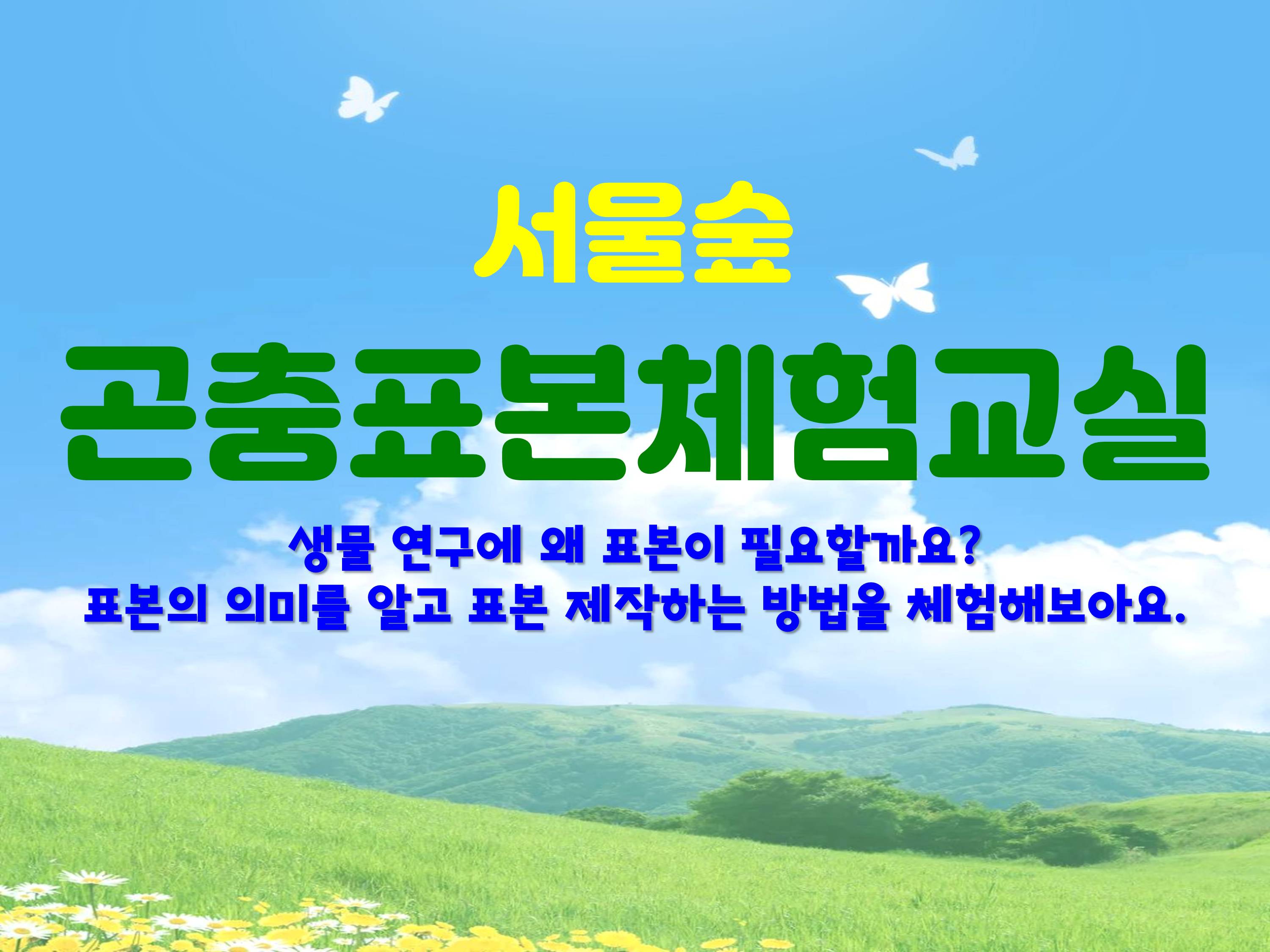 [서울숲] 곤충표본체험교실 (8월) - 방학특별