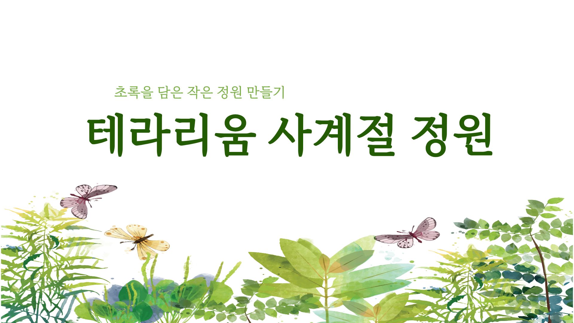 [성동 가드닝프로그램] 테라리움, 사계절 정원