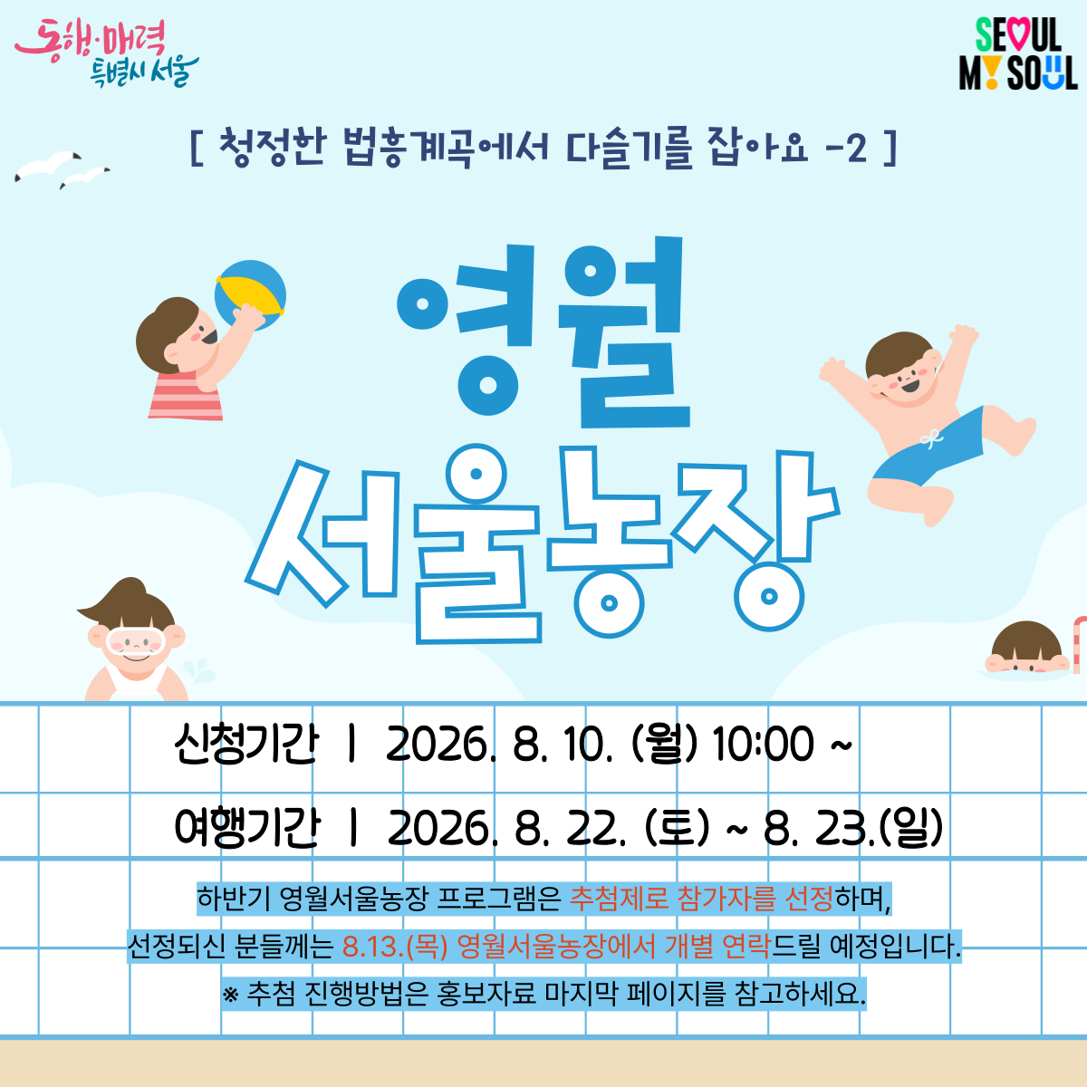 [영월서울농장] 청정한 법흥계곡에서 다슬기를 잡아요-2 (260822)