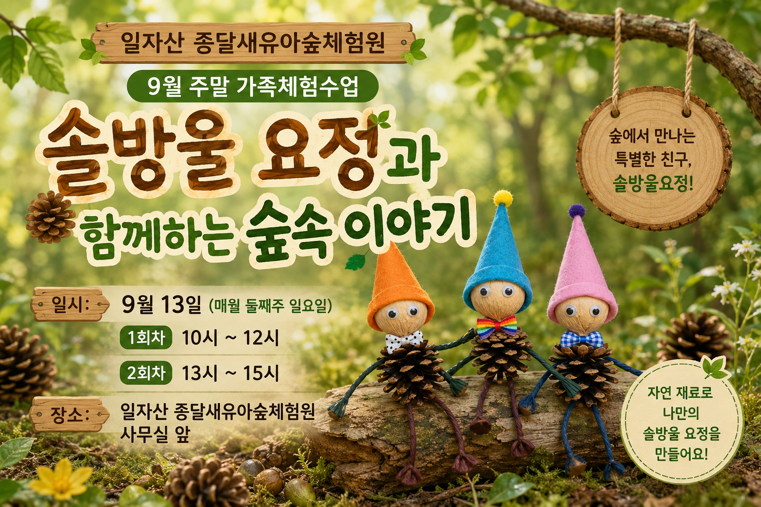 일자산 종달새유아숲체험원 주말프로그램 (일)