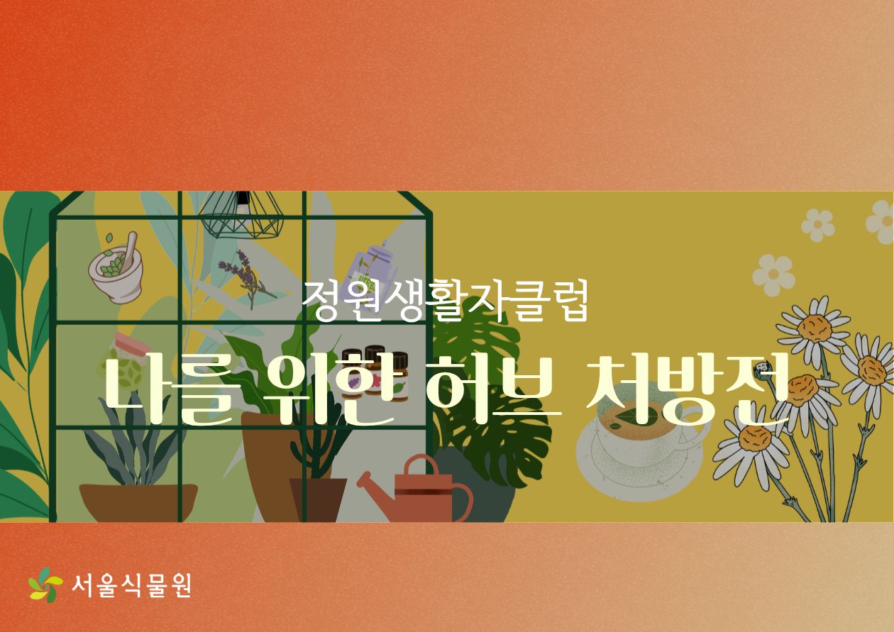 [서울식물원/토요일/성인/9월] 숲문화학교: 나를 위한 허브처방전