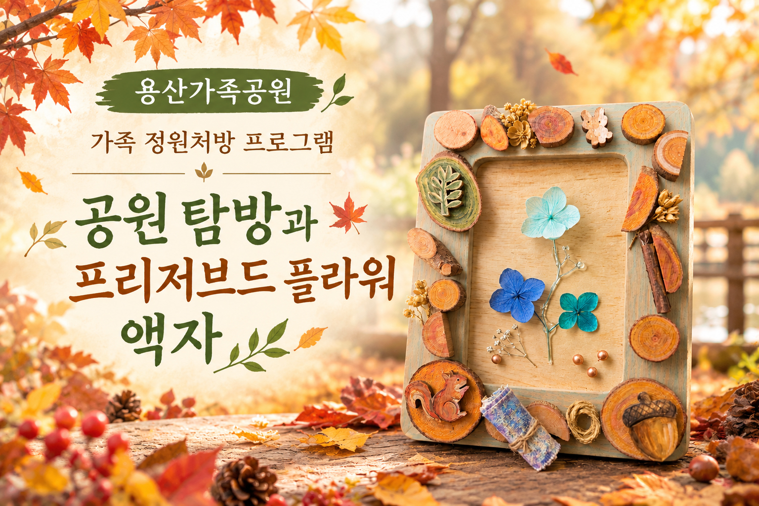 (토)공원탐방과 프리저브드플라워 액자(성인)