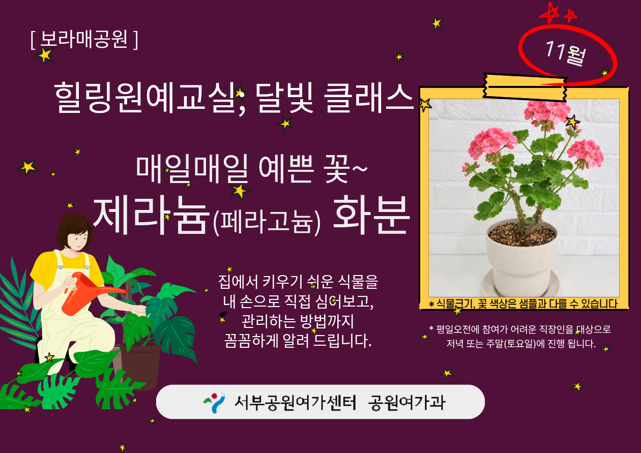 [보라매공원] 힐링원예교실: 달빛 클래스(11월)