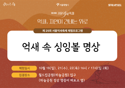[월드컵공원] 제25회 서울억새축제 프로그램<억새 속 싱잉볼 명상> 사진
