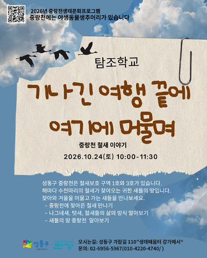 (토) 탐조학교 기나긴 여행 끝에 여기에  머물며 사진