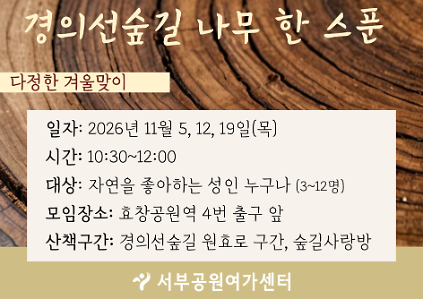 [경의선숲길] 경의선숲길 나무한스푼 (평일 성인, 다정한 겨울맞이)_11월 사진