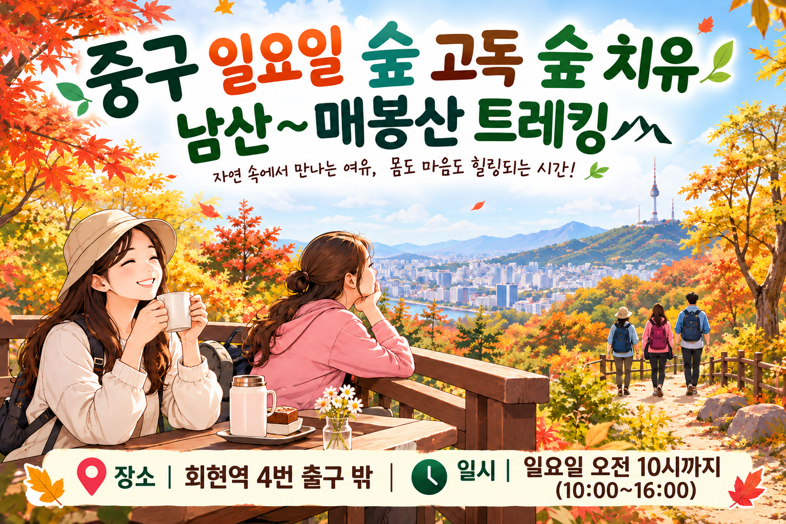 중구 일요일 숲 고독 숲 치유 남산~매봉산 트레킹