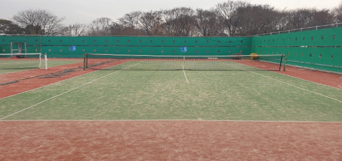 난지물재생센터>난지물재생센터 테니스장 코트 사진