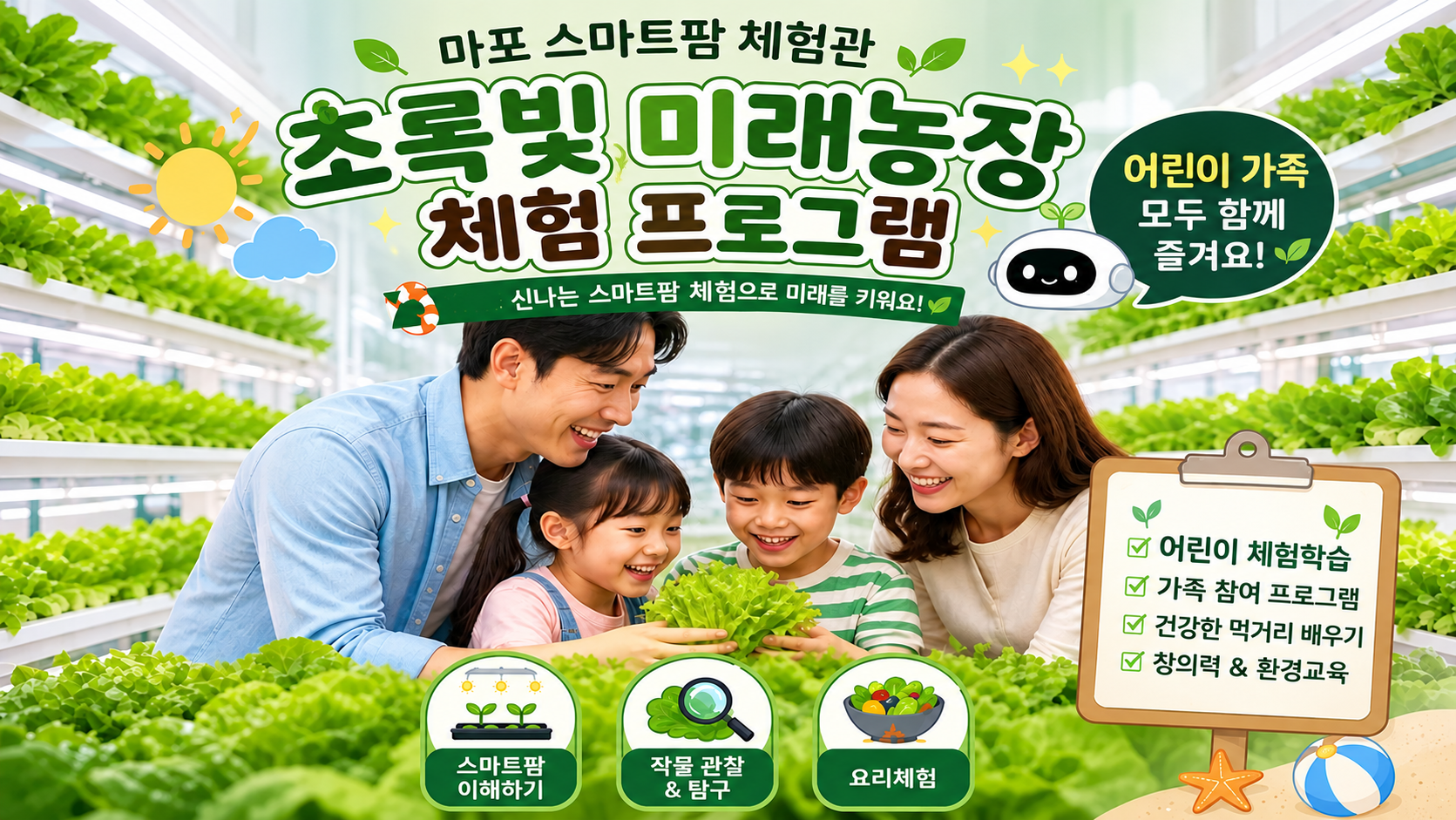 [마포 스마트팜 체험관] 어린이가족 초록빛 미래농장 교육 · 체험 프로그램